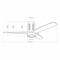 Plafondventilator met licht EDM 33823 Kara 30 W 2190 Lm Multicolour 7