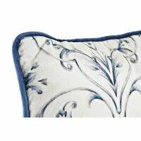 Kussen DKD Home Decor Blauw Wit Vierkant Blommor Neoklassiek 45 x 10 x 45 cm 2