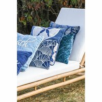 Kussen Home ESPRIT Zilverkleurig Marineblauw Mediterrane 45 x 15 x 45 cm 2