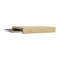 Snijplank DKD Home Decor Natuurlijk Bamboe Roestvrij staal 28 x 21,5 x 4,2 cm 4