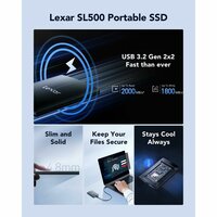 Externe Harde Schijf Lexar SL200 Zwart 2 TB SSD 3