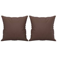 Sierkussens 2 st 40x40 cm kunstleer bruin 2