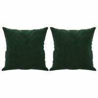 Sierkussens 2 st 40x40 cm fluweel donkergroen 2