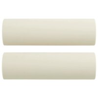Sierkussens 2 st 15x50 cm fluweel cr&egrave;mekleurig 2