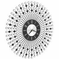 Wandklok 43 cm metaal zwart 3