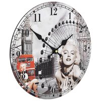 Wandklok vintage stijl Marilyn Monroe 30 cm 3