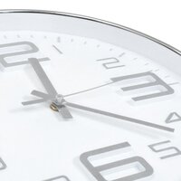 Wandklok 30 cm zilverkleurig 4