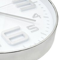 Wandklok 30 cm zilverkleurig 5