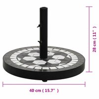 Parasolvoet rond 12 kg zwart en wit 7