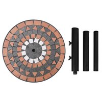 Parasolvoet rond 12 kg terracotta wit 5