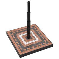 Parasolvoet vierkant 12 kg terracottakleurig wit 3