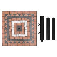 Parasolvoet vierkant 12 kg terracottakleurig wit 5