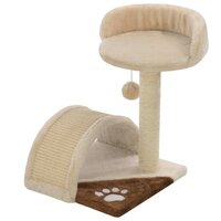 Kattenkrabpaal met sisal krabpaal 40 cm beige en bruin  2