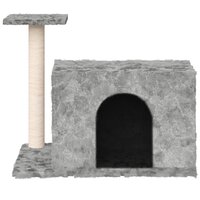 Kattenmeubel met sisal krabpale 51 cm lichtgrijs 3