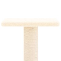 Kattenmeubel met sisal krabpalen 73 cm cr&egrave;mekleurig 4
