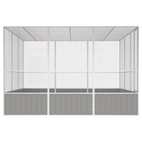 Vogelkooi 302,5x324,5x211,5 cm gegalvaniseerd staal grijs 4