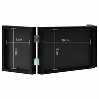 Fotolijst drieluik 28x18 cm+2x(13x18 cm) zwart 7