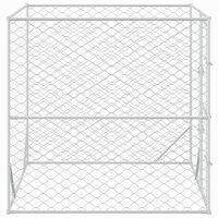 Hondenkennel voor buiten 2x2x2 m gegalvaniseerd staal zilver 4