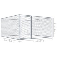 Hondenkennel voor buiten 2x2x1 m gegalvaniseerd staal 5