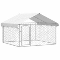 Hondenkennel voor buiten met dak 200x200x150 cm 2