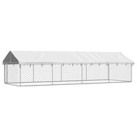Hondenkennel voor buiten met dak 600x200x150 cm 2