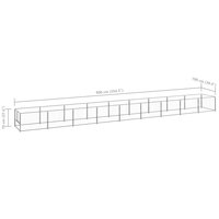 Hondenkennel 9 m&sup2; staal zilverkleurig 6