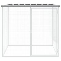 Kippenhok met dak 103x98x90 cm gegalvaniseerd staal lichtgrijs 3