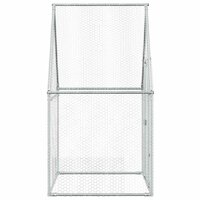 Kippenhok 100x100x190 cm gegalvaniseerd staal zilverkleurig 6