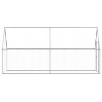 Kippenhok 400x100x190 cm gegalvaniseerd staal zilverkleurig 5