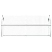 Kippenhok 400x105x182 cm gegalvaniseerd staal zilverkleurig 5