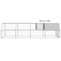 Kippenhok 3x8x2 m gegalvaniseerd staal 4