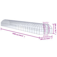 Kippenren 3x24x2 m gegalvaniseerd staal 7