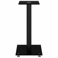 Luidsprekerstandaards 2 st 1 pijler gehard glas zwart 4
