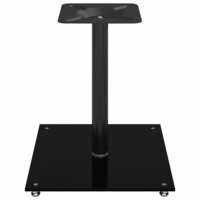 Luidsprekerstandaards 2 st 1 pijler gehard glas zwart 4