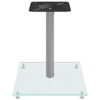 Luidsprekerstandaards 2 st 1 pijler gehard glas zilverkleurig 4