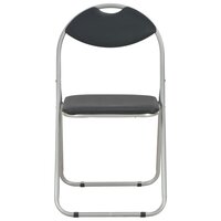 Eetkamerstoelen inklapbaar 2 st kunstleer zwart 3