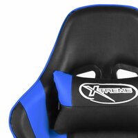 Gamestoel draaibaar PVC blauw 7