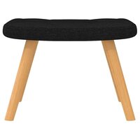 Schommelstoel met voetenbank stof zwart 8