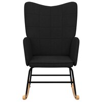 Schommelstoel stof zwart 3