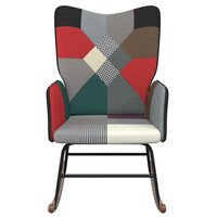 Schommelstoel patchwork stof 3