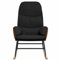 Schommelstoel stof zwart 3