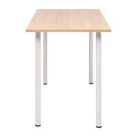 Eettafel 120x60x73 cm eikenkleur en wit 3