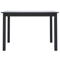 Eettafel 114x71x75 cm massief rubberwood zwart 3