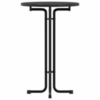 Eettafel &Oslash; 70x110 cm bewerkt hout en staal zwart 4