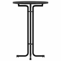 Eettafel &Oslash; 70x110 cm bewerkt hout en staal zwart 5