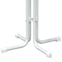 Eettafel &Oslash; 80x110 cm bewerkt hout en staal wit 8