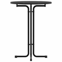 Eettafel &Oslash; 80x110 cm bewerkt hout en staal zwart 4