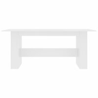 Eettafel 180x90x76 cm bewerkt hout wit 4