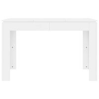 Eettafel 120x60x76 cm bewerkt hout wit 4