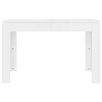 Eettafel 120x60x76 cm bewerkt hout hoogglans wit 4